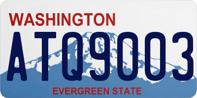 WA license plate ATQ9003