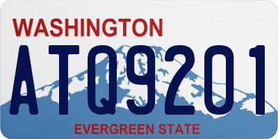 WA license plate ATQ9201