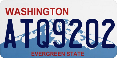 WA license plate ATQ9202