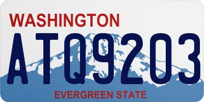 WA license plate ATQ9203