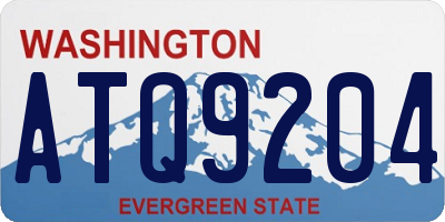 WA license plate ATQ9204