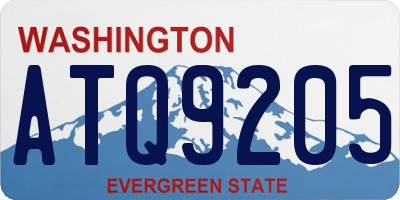 WA license plate ATQ9205