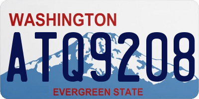 WA license plate ATQ9208
