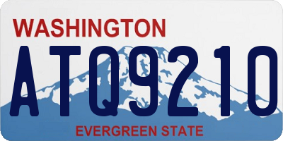 WA license plate ATQ9210