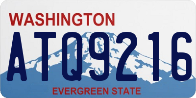 WA license plate ATQ9216