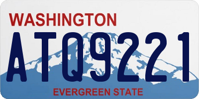 WA license plate ATQ9221