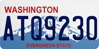 WA license plate ATQ9230