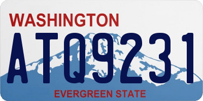 WA license plate ATQ9231