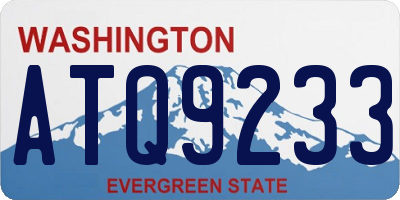 WA license plate ATQ9233