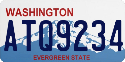 WA license plate ATQ9234