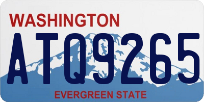 WA license plate ATQ9265