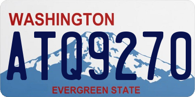 WA license plate ATQ9270