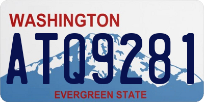 WA license plate ATQ9281