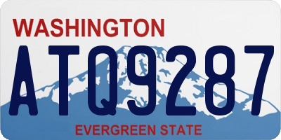 WA license plate ATQ9287