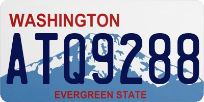 WA license plate ATQ9288