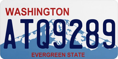 WA license plate ATQ9289