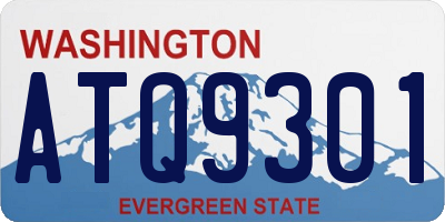 WA license plate ATQ9301