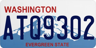 WA license plate ATQ9302