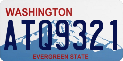 WA license plate ATQ9321