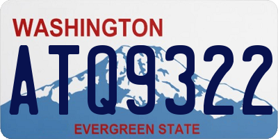 WA license plate ATQ9322