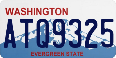 WA license plate ATQ9325