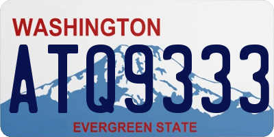 WA license plate ATQ9333
