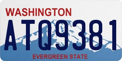 WA license plate ATQ9381
