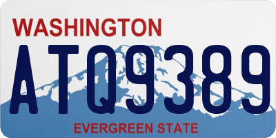 WA license plate ATQ9389