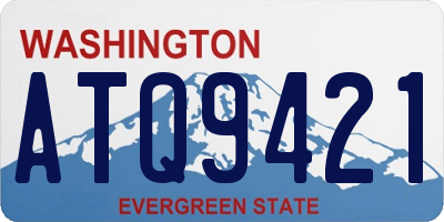 WA license plate ATQ9421
