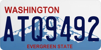 WA license plate ATQ9492