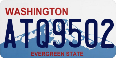 WA license plate ATQ9502