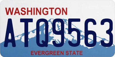 WA license plate ATQ9563