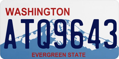 WA license plate ATQ9643