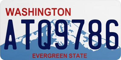 WA license plate ATQ9786