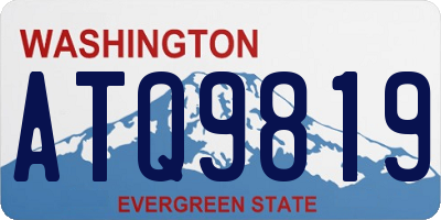 WA license plate ATQ9819