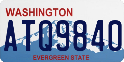 WA license plate ATQ9840