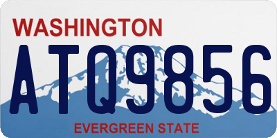 WA license plate ATQ9856