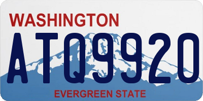 WA license plate ATQ9920