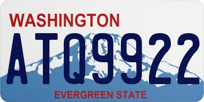 WA license plate ATQ9922