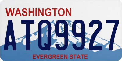 WA license plate ATQ9927