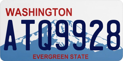 WA license plate ATQ9928