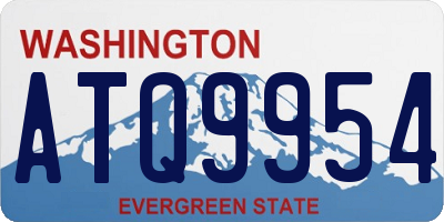 WA license plate ATQ9954