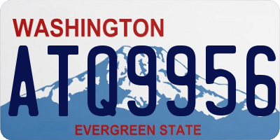 WA license plate ATQ9956