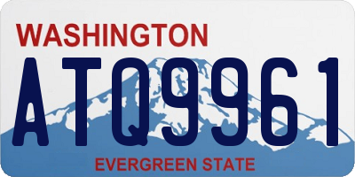 WA license plate ATQ9961