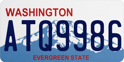 WA license plate ATQ9986