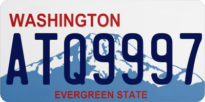 WA license plate ATQ9997