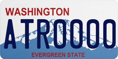WA license plate ATR0000