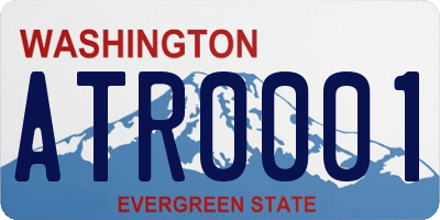 WA license plate ATR0001