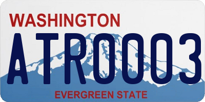 WA license plate ATR0003
