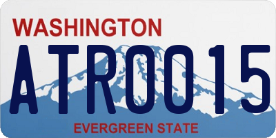 WA license plate ATR0015